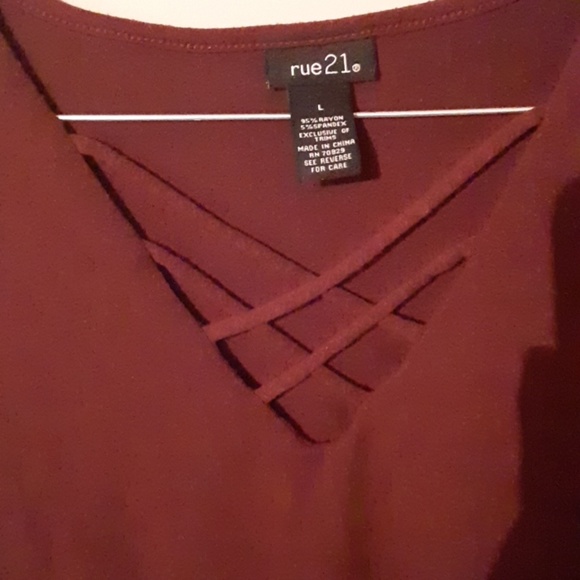 Rue21 maroon body suit large - Picture 2 of 4